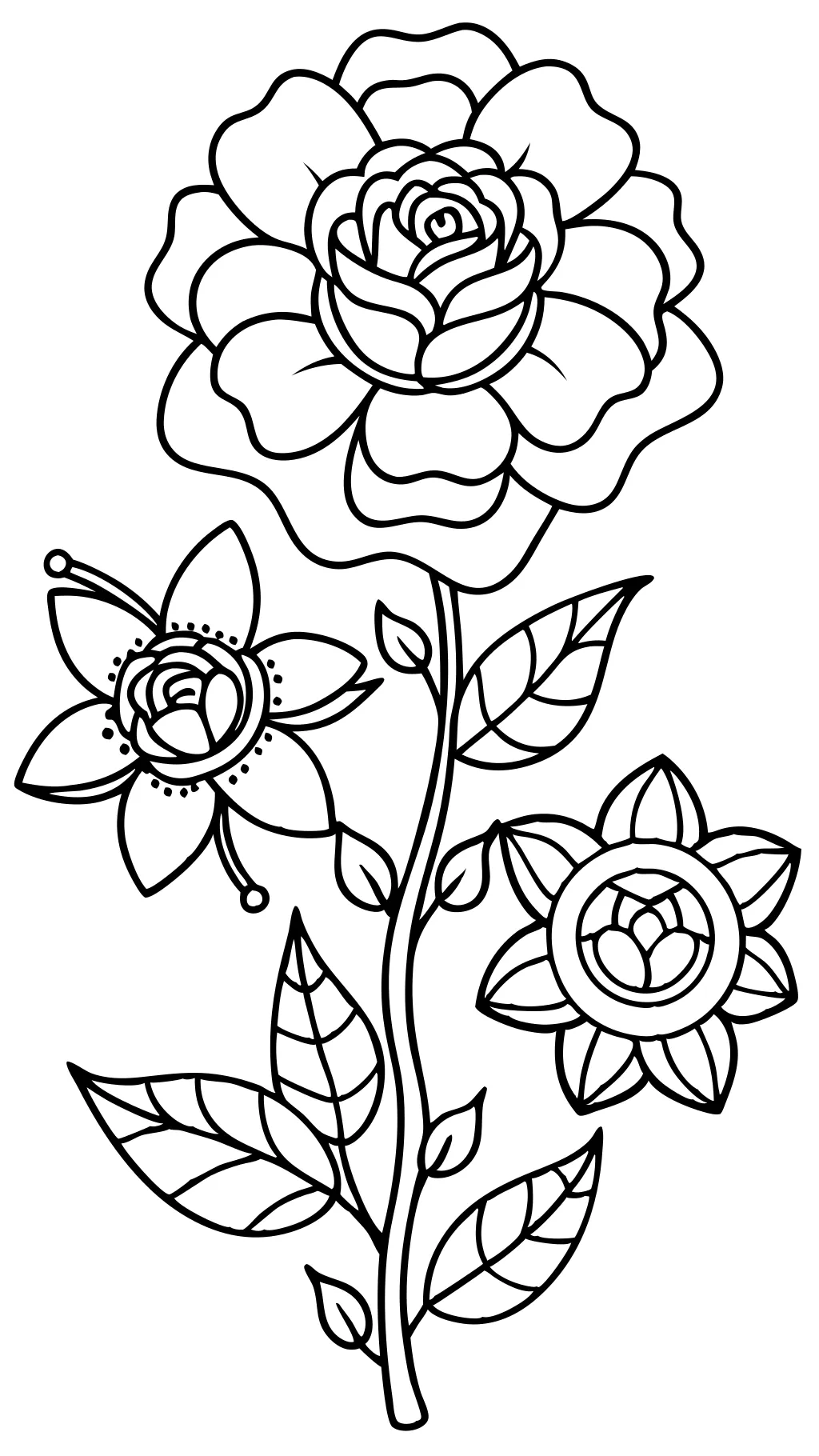 coloriage de fleurs imprimable